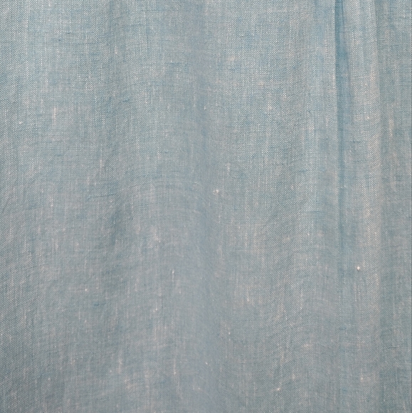 Talbots 100% Linen Tunic Top Women's 2XL Blue Long Sleeve Roll Tab Minimalist - Picture 9 of 9